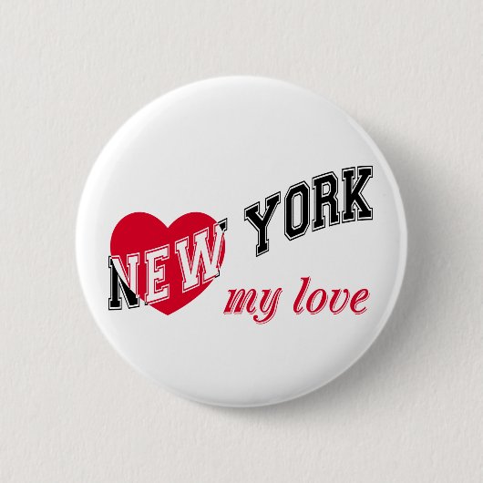 New York meine Liebe Button (Vorderseite)