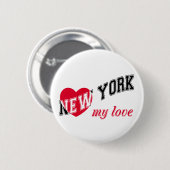 New York meine Liebe Button (Vorne & Hinten)