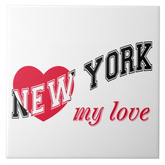 New York meine Liebe Fliese (Vorderseite)