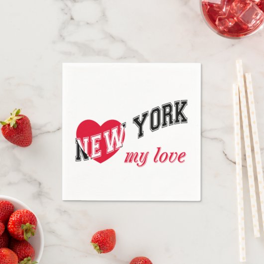New York meine Liebe Serviette (Beispiel)