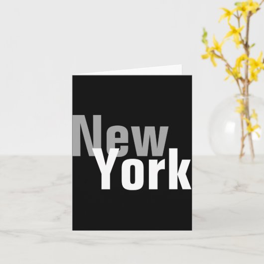 New York Mens Basic Dark  Karte (Gelbe Blume)