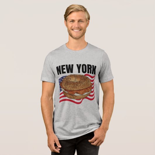 New York Men's Bella+Canvas Tri-Blend Shirt (Vorderseite voll)