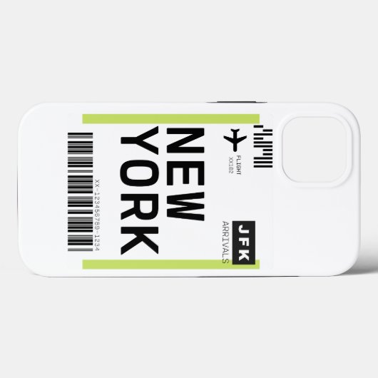 New York Mini Boarding Pass Case-Mate iPhone Hülle (Rückseite (Horizontal))