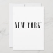 New York - minimalistic typography card Karte (Vorderseite)