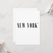 New York - minimalistic typography card Karte (Vorderseite/Rückseite Beispiel)