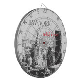 New York mit Liebe Dartscheibe (Vorderseite Links)