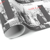 New York mit Liebe Geschenkpapier (Rolleneckpunkt)