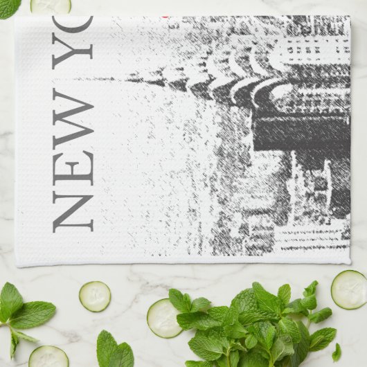 New York mit Liebe Handtuch (Gefaltet)
