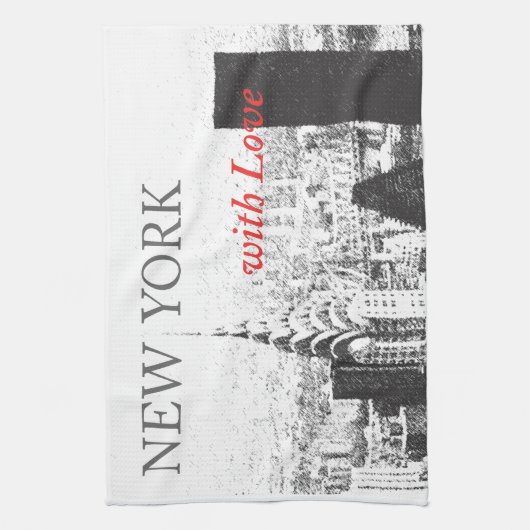 New York mit Liebe Handtuch (Vertikal)