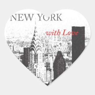 New York mit Liebe Herz-Aufkleber