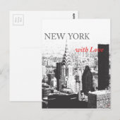 New York mit Liebe Postkarte (Vorne/Hinten)