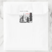 New York mit Liebe Quadratischer Aufkleber (Tasche)