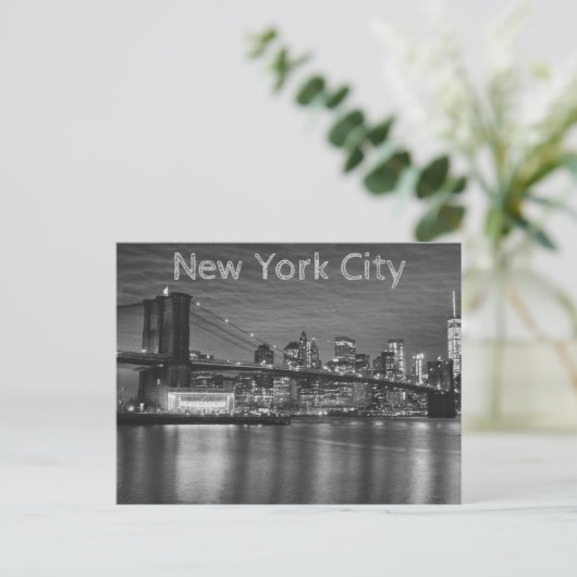 New York Moments Urban Skyline Souvenir Postkarte (Stehend Vorderseite)