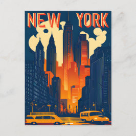 New York nach Nacht, Reisen Postkarte