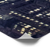 New York Nacht Skyline Poster (Ecke)