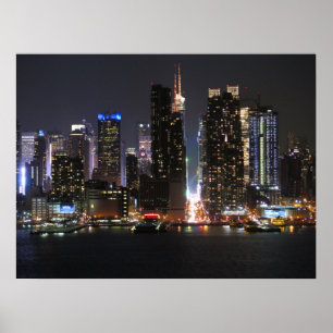 New York nachts Poster