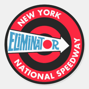 New York National Speedway Vintage-Schild Runder Aufkleber