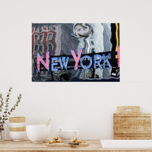 New York Neon Poster (Küche)