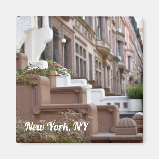 New York, New Upper West Side Brownstones Foto Magnet (Vorne)