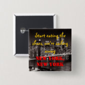 New York New York Button (Vorne & Hinten)