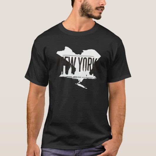 New York New York City Skyline Silhouette Outline T-Shirt (Vorderseite)