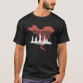 New York New York City Skyline Silhouette Outline  T-Shirt (Vorderseite)