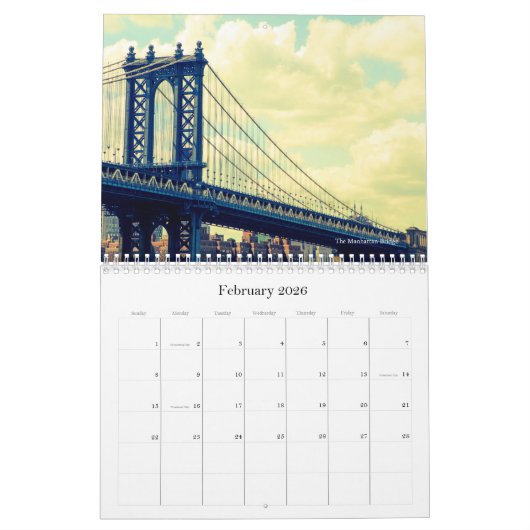 New York, New York Ein Kalender für 2026 (Feb 2026)