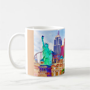 New York, New York in Las Vegas-Aquarell Kaffeetasse