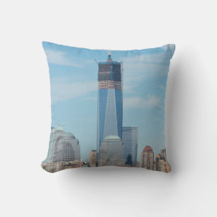New York, New York. Manhattan City-Skyline Kissen