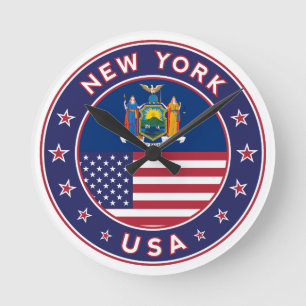 New York, New York, phone heiraten zu sticker, bag Runde Wanduhr