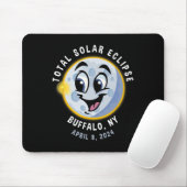 New York Niedlich Solar Eclipse 8. April 2024 Mond Mousepad (Mit Mouse)