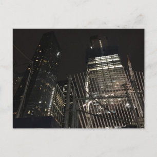 New York Night Downtown NYC Manhattan Postcard Postkarte