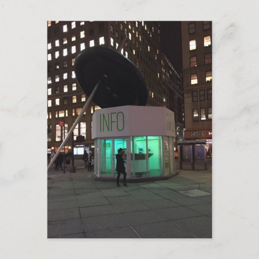 New York Night NYC Garden District Light Postcard Postkarte (Vorderseite)