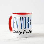 New York Notary Public Poed Pen Tasse (Vorderseite Links)