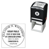 New York Notary Public Round  Permastempel (Beispiel)