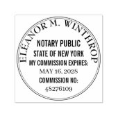 New York Notary Public Round  Permastempel (Design)