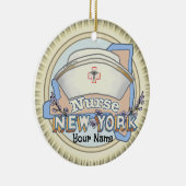 New York Nurse Keramik Ornament (Rechts)