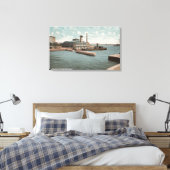 New York, NY - Aquarium und Fireboat "New Leinwanddruck (Insitu (Schlafzimmer))