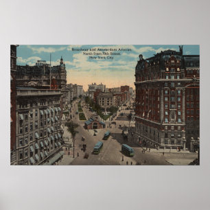 New York, NY - Broadway u. Amsterdam-Allee Poster