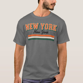 New York NY City Streifen New York 70er 80er T-Shirt