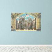 New York, NY - City Uni View Flag Leinwanddruck (Insitu (Holzboden))