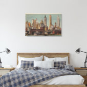 New York, NY - Downtown Skyline von Staten Leinwanddruck (Insitu (Schlafzimmer))