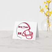 New York NY Football Logo Karte (Gelbe Blume)