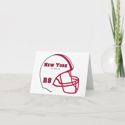 New York NY Football Logo Karte (Vorderseite)