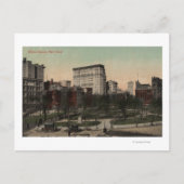 New York, NY - Gewerkschaft Square View, Pferdekar Postkarte (Vorderseite)