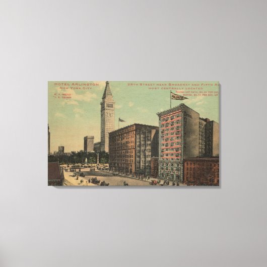 New York, NY - Hotel Arlington in der Nähe Leinwanddruck (Vorderseite)