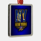 New York (NY) Silbernes Ornament (Rechts)