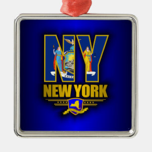 New York (NY) Silbernes Ornament