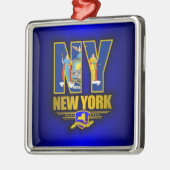 New York (NY) Silbernes Ornament (Links)
