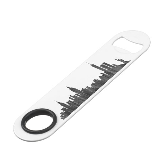 NEW YORK, NY SKYLINE-MALERPINSEL - SPEEDFLASCHENÖFFNER (Vorderseite Schrägansicht)